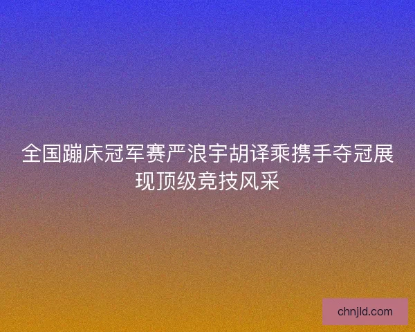 全国蹦床冠军赛严浪宇胡译乘携手夺冠展现顶级竞技风采